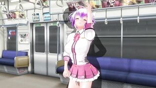 CG ANIME Schoolgirl didn't wear pants on the educate (Part 1)
