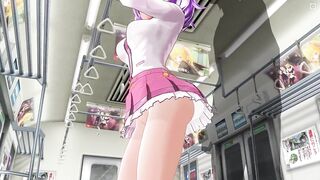 CG ANIME Schoolgirl didn't wear pants on the educate (Part 1)