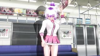 CG ANIME Schoolgirl didn't wear pants on the educate (Part 1)