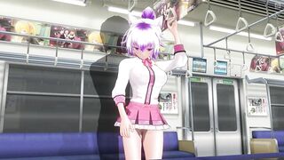 CG ANIME Schoolgirl didn't wear pants on the educate (Part 1)