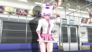 CG ANIME Schoolgirl didn't wear pants on the educate (Part 1)
