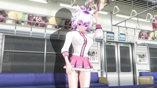 CG ANIME Schoolgirl didn't wear pants on the educate (Part 1)