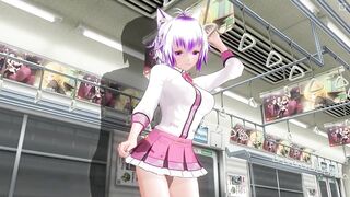 CG ANIME Schoolgirl didn't wear pants on the educate (Part 1)