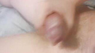 Large knob wank with Fleshlight and cums on the camera
