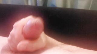 Large knob wank with Fleshlight and cums on the camera