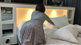 My stepmom's massive ass indeed stands out in these pajamas