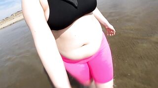 Frolicking Fluph: Pulic Beach Stomach Play