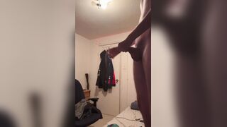 Large knob spunk flow after large day at work