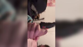 Large knob spunk flow after large day at work