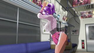 CG ANIME Schoolgirl didn't wear pants on the teach (PART two)
