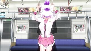 CG ANIME Schoolgirl didn't wear pants on the teach (PART two)