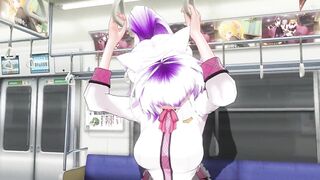 CG ANIME Schoolgirl didn't wear pants on the teach (PART two)