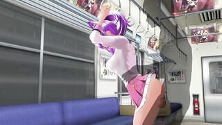 CG ANIME Schoolgirl didn't wear pants on the teach (PART two)