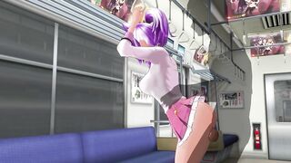 CG ANIME Schoolgirl didn't wear pants on the teach (PART two)