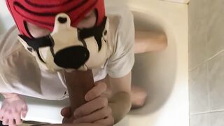 I voided urine on a doxy and drilled her in the throat with a large cock
