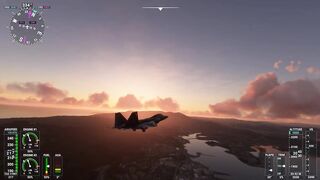Flying Around San Francisco At Sunset In My F-22 Raptor