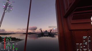 Flying Around San Francisco At Sunset In My F-22 Raptor