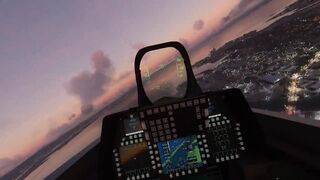 Flying Around San Francisco At Sunset In My F-22 Raptor
