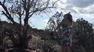 Little Linda tackling the desert