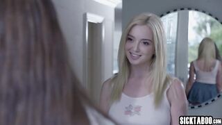 Lexi Lore and small teen sucked large hard schlong and enjoyed coarse screwing with teens kinky stepfather