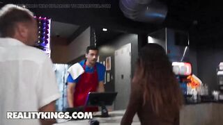 REALITY KINGS - Dez Hansen Serves Up A Hawt Public Hookup Between Booths And Tables