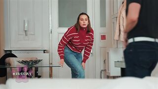 Oops... Cum Inside Wife's adult honey!? Spouse Bangs 2 Step Sis in Share Daybed - Audrey Reid X MrCat