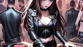 Manga Hot DJ Synthwave Retrowave Electro AI