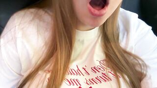 Bulky curvy large natural melons masturbating and climax