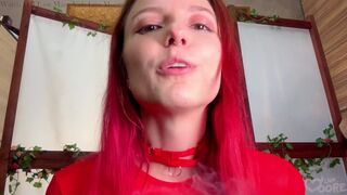 Redhead sweetheart got sexually excited whilst trying on underware. Table humping