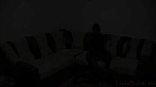 Louise, into a hawt ebony encasement with lustful high heels
