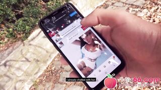Nearly caught! Stranger bangs Latin babe Zara Mendez in town park