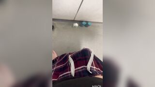 Jerking off and Cumming in the Public Shower