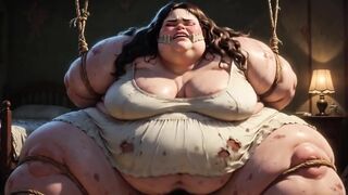Virgin Chubby SSBBW Fastened - Scared & Begging for Shlong in Her Curly Cunt