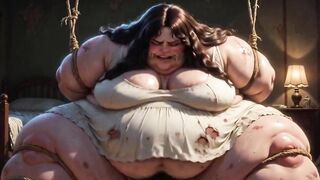 Virgin Chubby SSBBW Fastened - Scared & Begging for Shlong in Her Curly Cunt