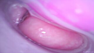 Camera in Cunt cumming, cervix palpitating, climax contractions, gfe raw talk, bts - Masturbate with me Ep 1 Part 5