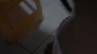 Brunette hair Alone in Her Room Gives Herself Fun, Until This babe Can't