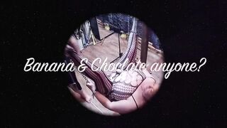 Kitty's Treat Request From a Fan for Lanista to Do. Banana in Bum, Chocolate Sex-toy in Fanny!