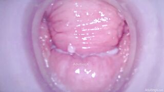 Camera in Snatch cumming, cervix palpitating, climax contractions, gfe raw talk, bts - Masturbate with me Ep 1 Part two