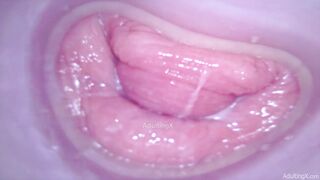 Camera in Snatch cumming, cervix palpitating, climax contractions, gfe raw talk, bts - Masturbate with me Ep 1 Part two