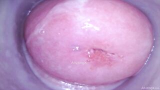 Camera in Pussy cumming, cervix palpitating, climax contractions, gfe raw talk, bts - Masturbate with me Ep 1 Part three