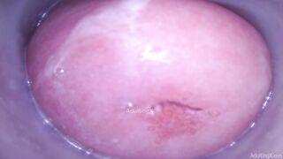 Camera in Pussy cumming, cervix palpitating, climax contractions, gfe raw talk, bts - Masturbate with me Ep 1 Part three