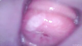 Camera in Pussy cumming, cervix palpitating, climax contractions, gfe raw talk, bts - Masturbate with me Ep 1 Part three
