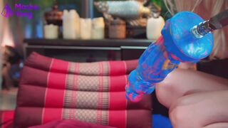 Cute Teen's Anal Stretching and Twat Wrecking With GIANT Mr. Hankey Dildos Compilation