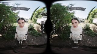 VR Conk: Slender Bushy Brunette hair Rides a Biggest Wang in Star Wars Cosplay - VR Porn