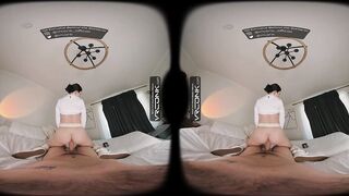 VR Conk: Slender Bushy Brunette hair Rides a Biggest Wang in Star Wars Cosplay - VR Porn