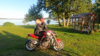 Slutty sweetheart rides bike and schlong - Dreamescapades