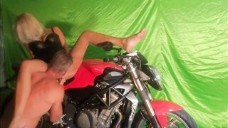 Slutty sweetheart rides bike and schlong - Dreamescapades