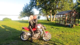 Slutty sweetheart rides bike and schlong - Dreamescapades