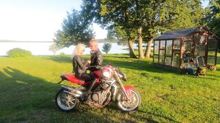 Slutty sweetheart rides bike and schlong - Dreamescapades