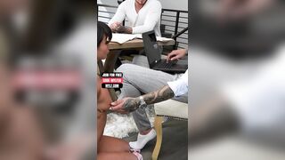 Leggy Darksome-Haired mother I'd like to fuck With Green Eyes Gives In